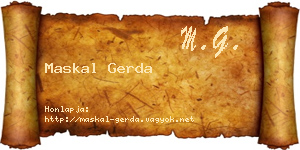 Maskal Gerda névjegykártya